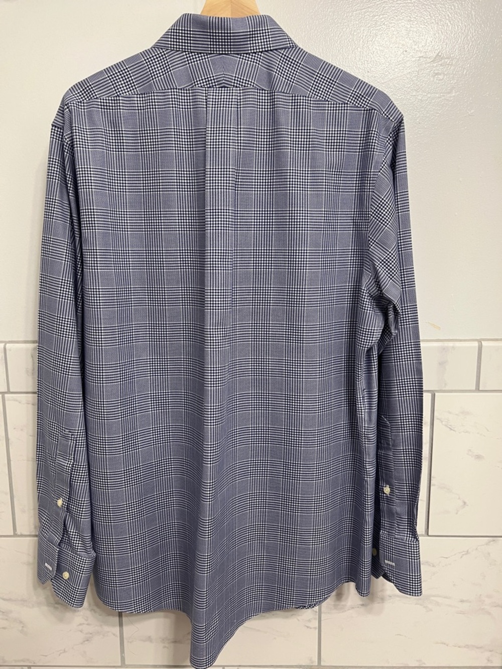 Brooks Brothers Luxury Men's Blue Glen Plaid Dress Shirt Size 16-4/5 Slim Fit - Picture 3 of 7